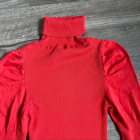 Revolve ANTHROPOLOGIE Cecilia Puff-Sleeved Turtleneck Sweater - Picture 12 of 15